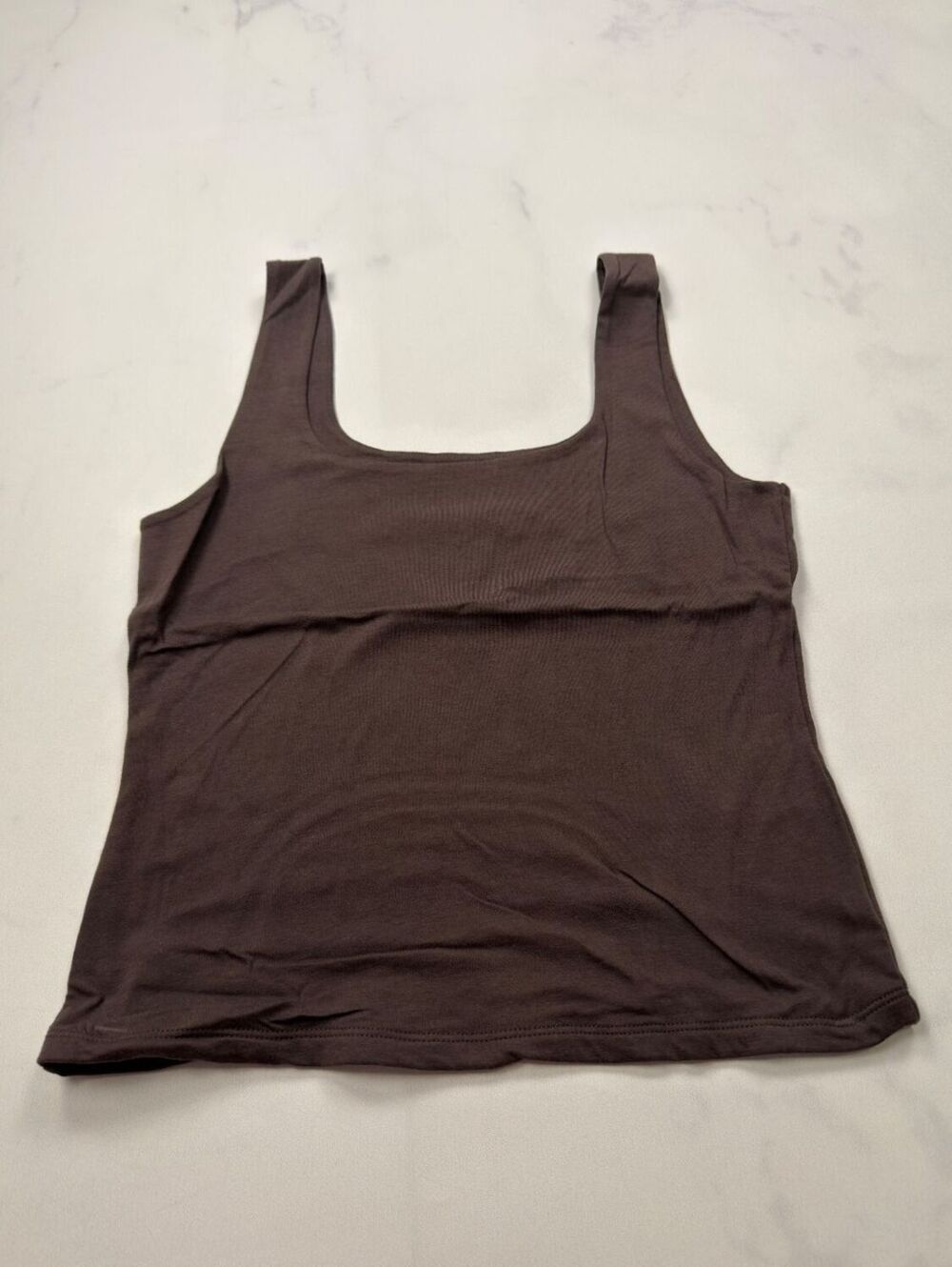 Old Navy Brown Tank Top 2000s Minimalist Fitted - Womens M